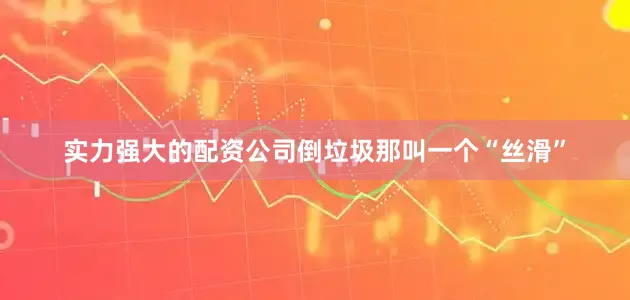 实力强大的配资公司倒垃圾那叫一个“丝滑”